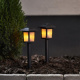 Small Solar Cell Lanterns with Flickering Flames, pack of two