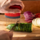 Vegetable slicer cutting aid