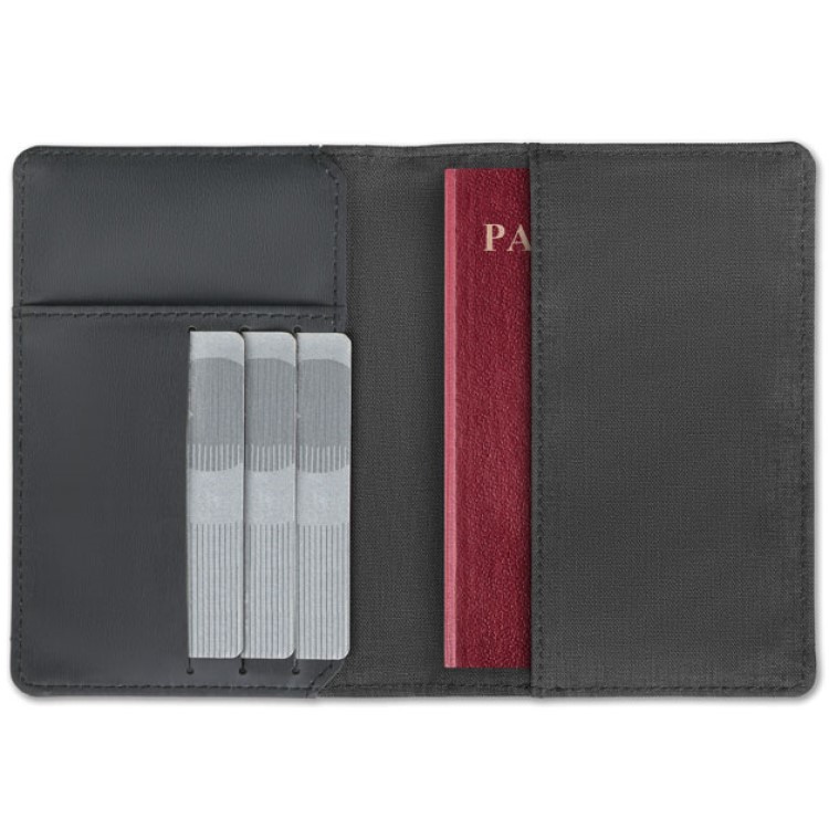 Passport and card case with RFID protection