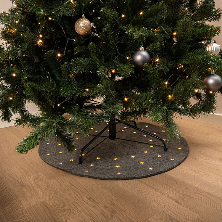 Christmas tree carpet with stars Christmas tree carpet grey SmartaSaker
