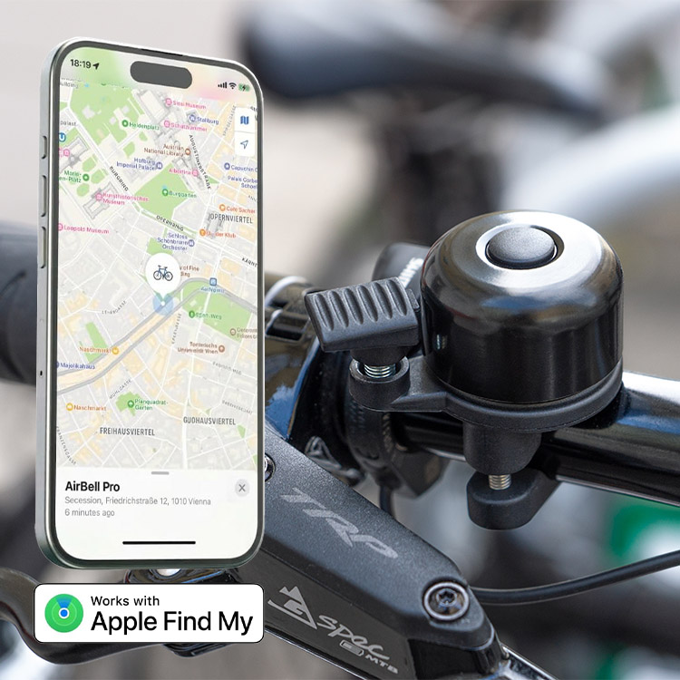 Trail Running Bell Bicycle bell with built-in tracking - Airbell Pro | SmartaSaker