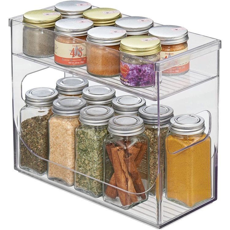 Spice Rack, LINUS CABINET ORGANIZER, 12 x 26 x 21,6 cm, Transparent
