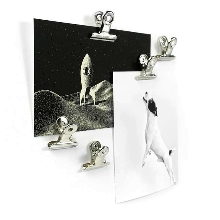 Magnetic Clips 4-pack Silver - Letter Clip Magnet | SmartaSaker