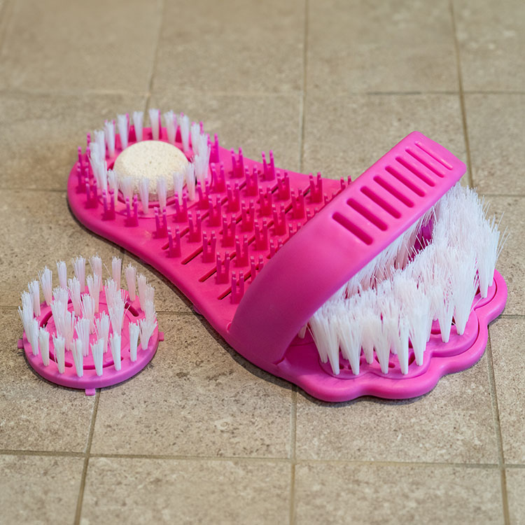 Foot brush for the shower