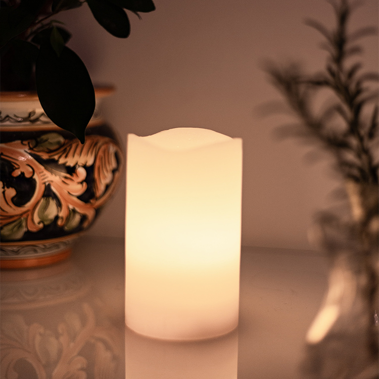 Pillar candle with timer