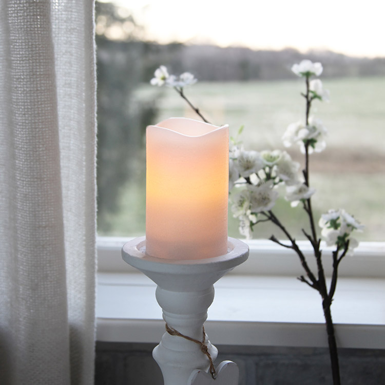 Pillar candle with timer