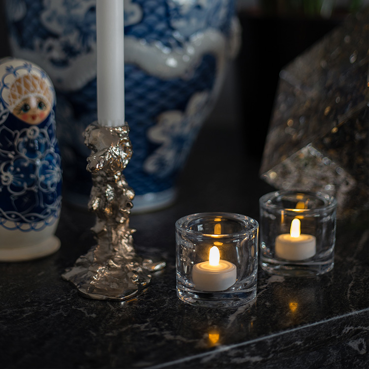 Tea light with timer, 2-pack