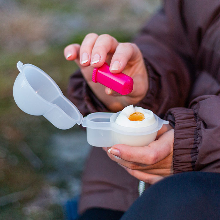 Egg Box with Salt Shaker