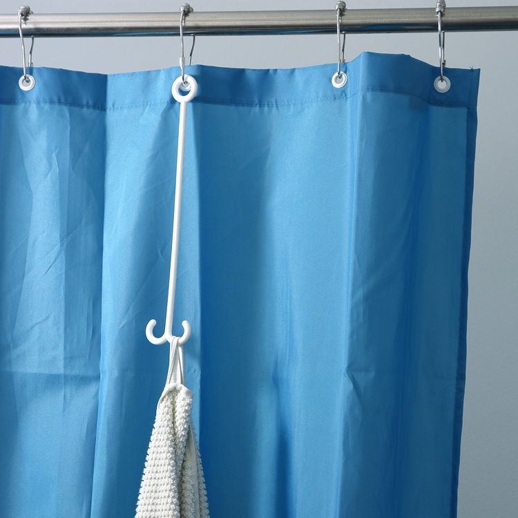 Shower curtain towel hook