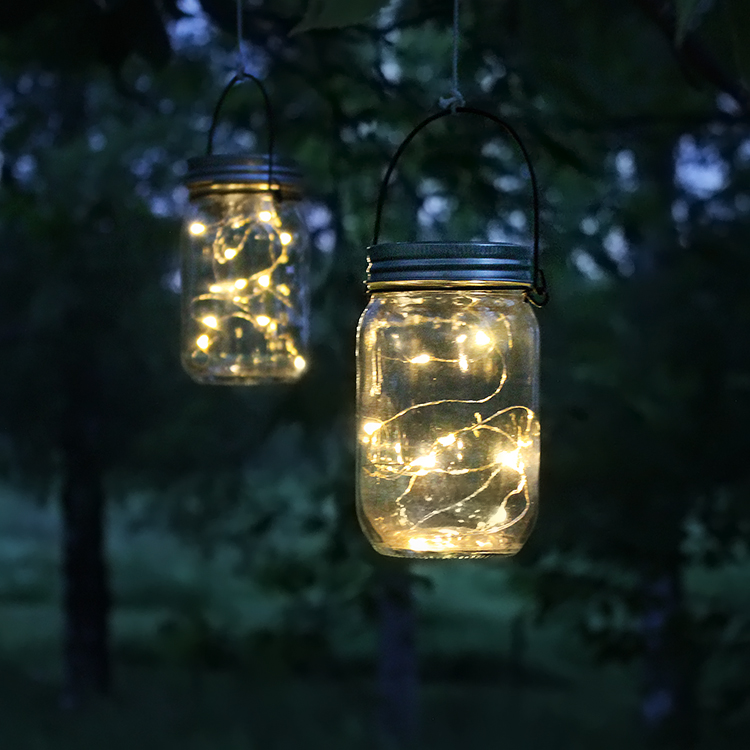 Solar-powered Glass Lantern
