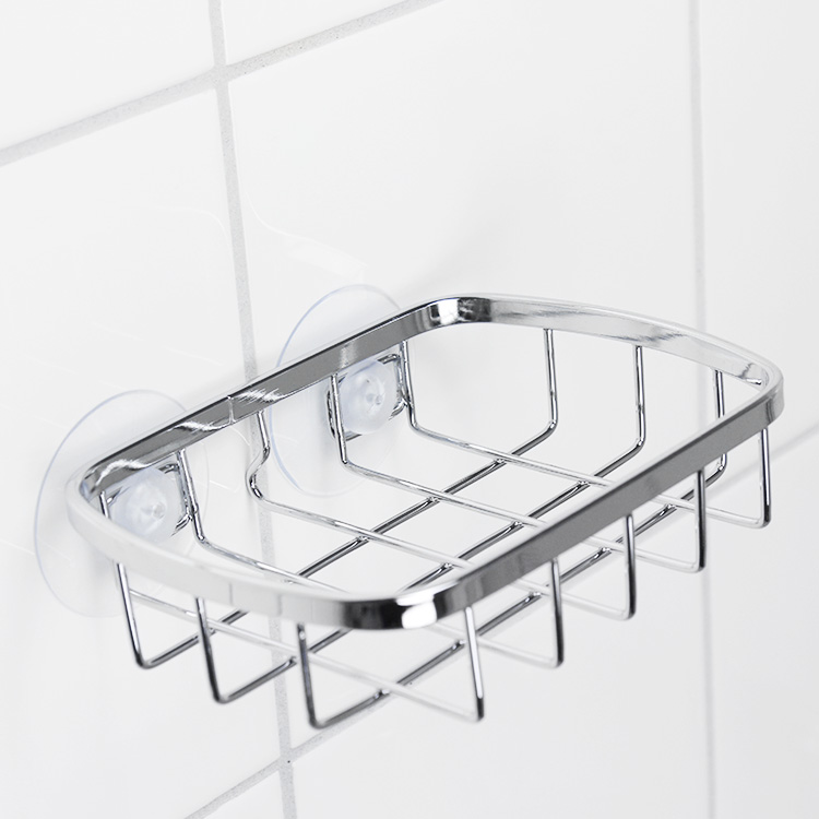 Rust-free soap dish with suction cup