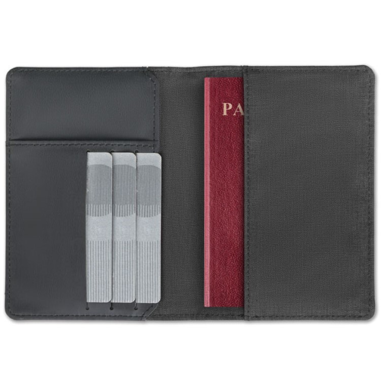 RFID blocking wallet for passport and cards