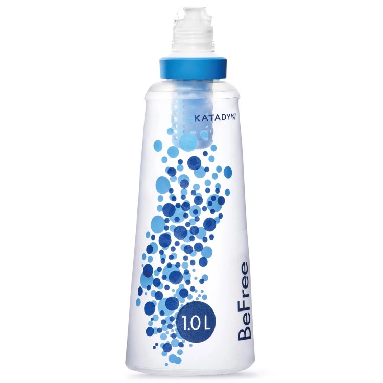 Purifying water bottle