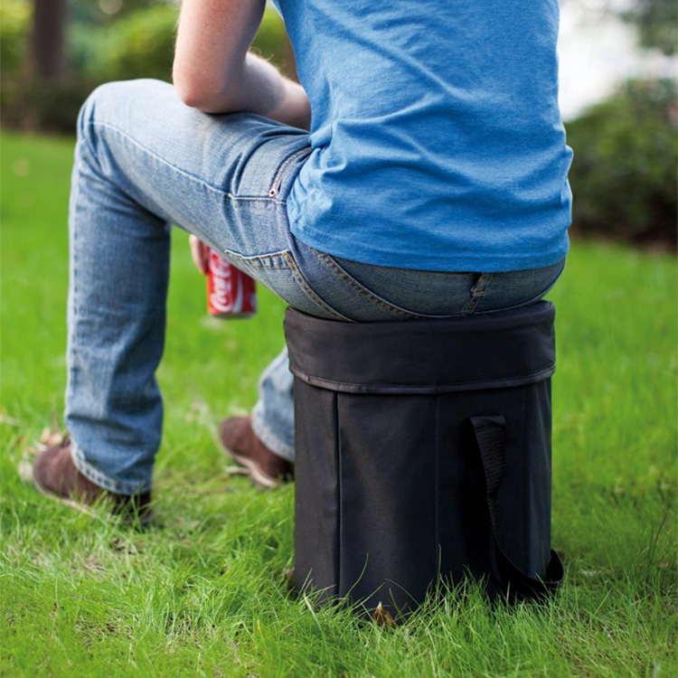 Foldable stool with cold storage