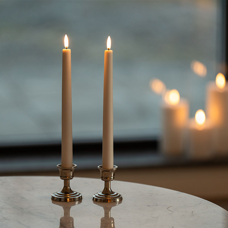 Premium LED antique candle 2-pack