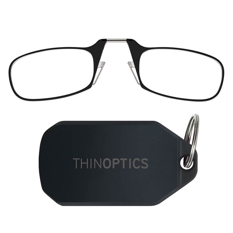 Foldable Reading Glasses with a keyring, Black