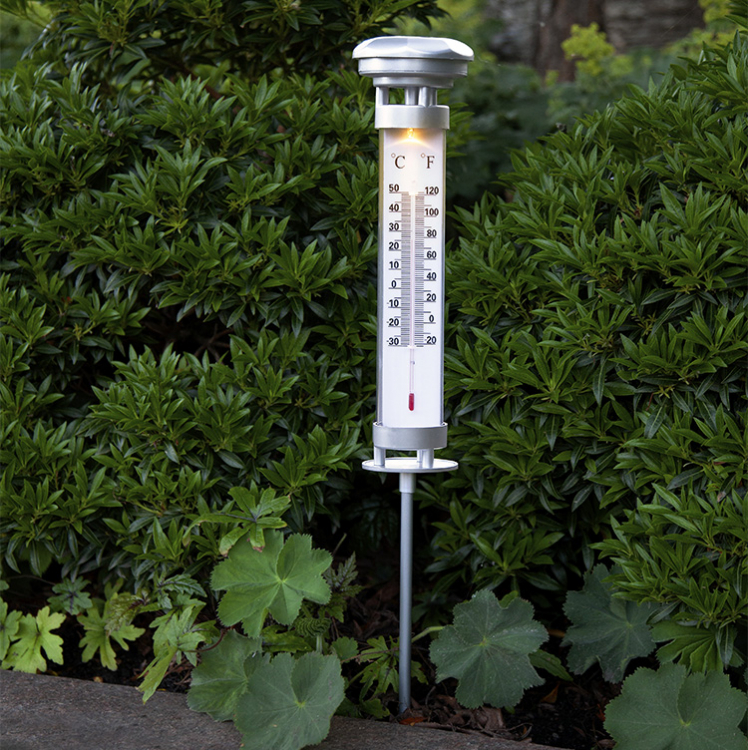 Solar Cell Outdoor Thermometer Large, Large Outdoor Thermometer