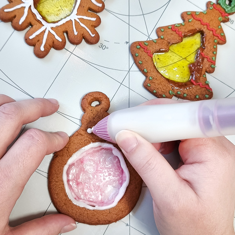 Stained glass window cookies 5-pack