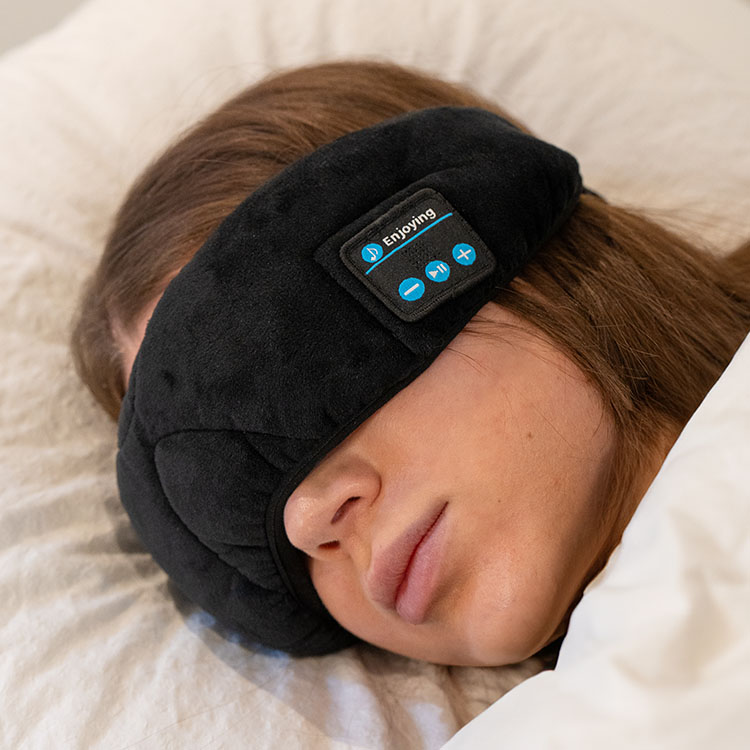 Sleep mask with wireless headphones