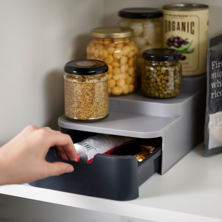 Storage Shelf with Drawer for Kitchen Cupboards