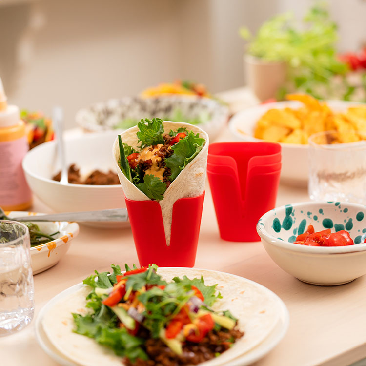 Wrap holder, 4pack Holder for tortillas SmartaSaker