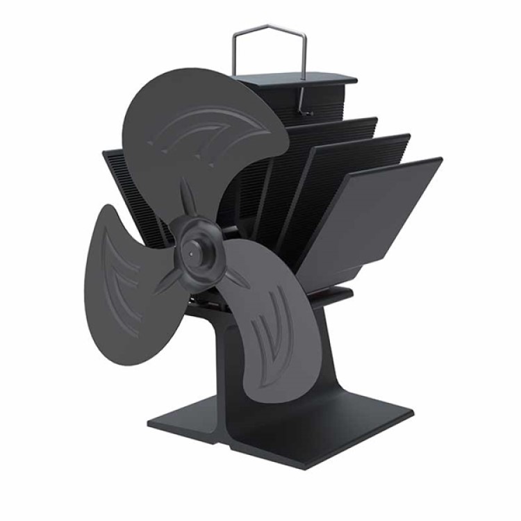 Stove fan for soapstone fireplace