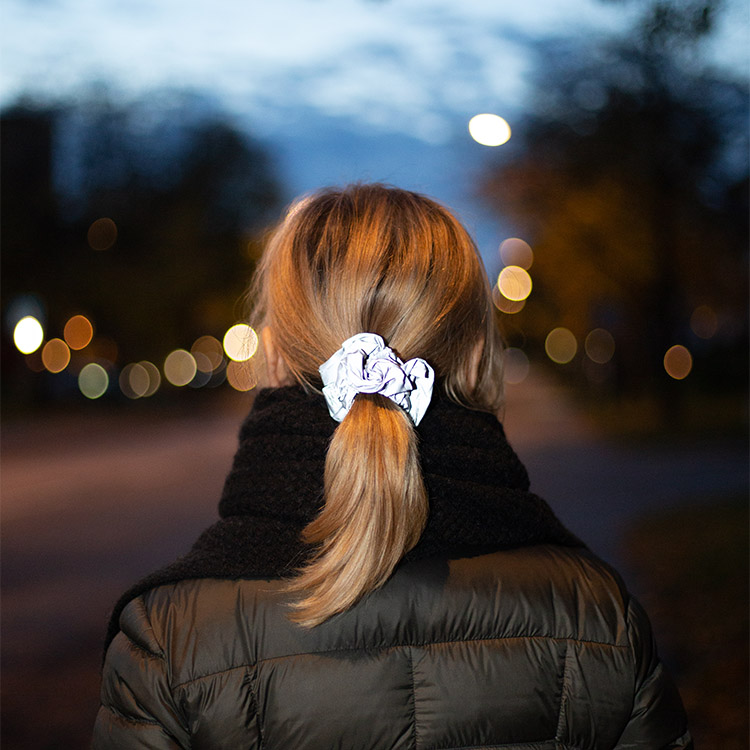 Reflective scrunchie