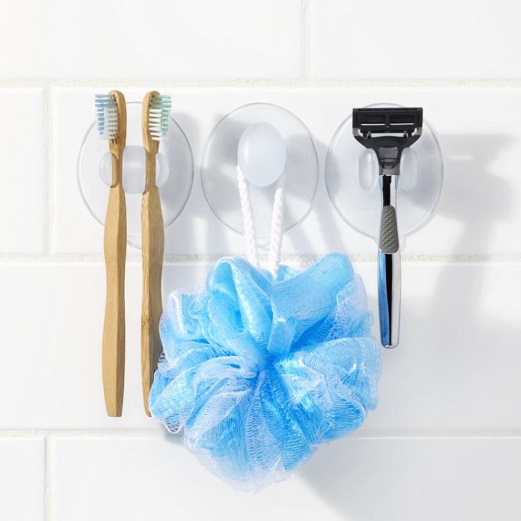 Suction cup hooks for the bathroom