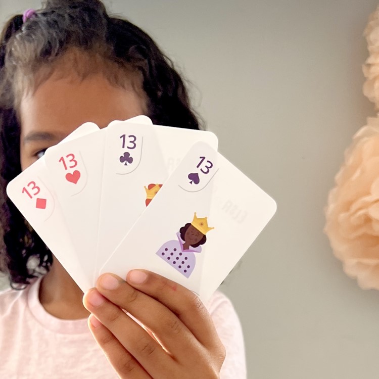 Deck of cards with maths symbols