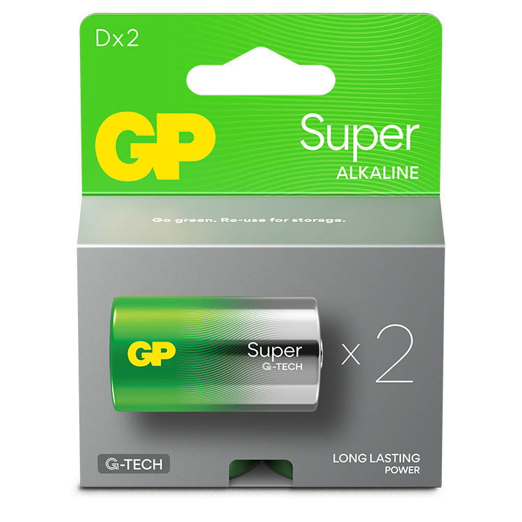 D or LR20 Batteries, 2-pack