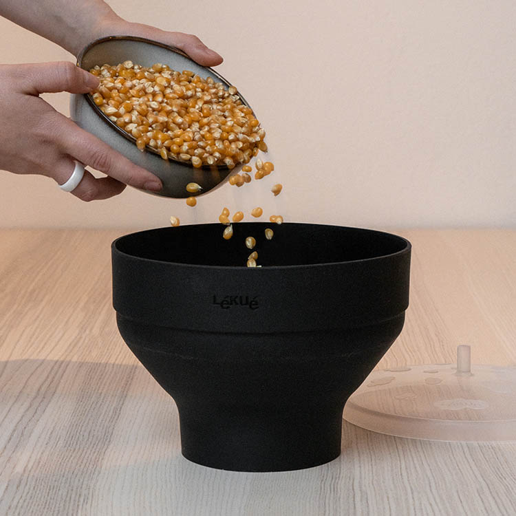 Popcorn Maker for Microwave, Black