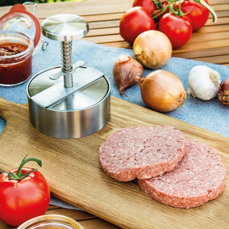 Hamburger press in stainless steel