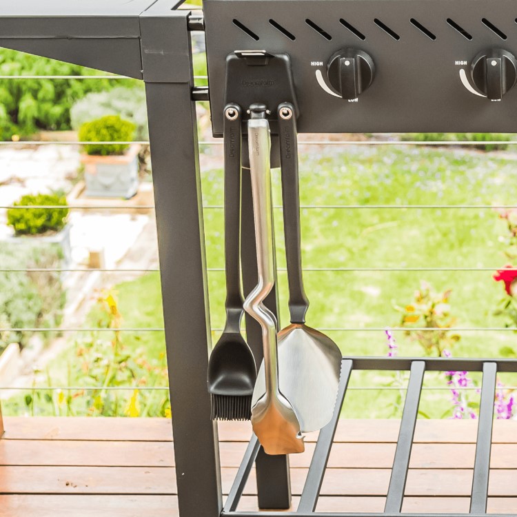 Barbecue tools with magnetic holder