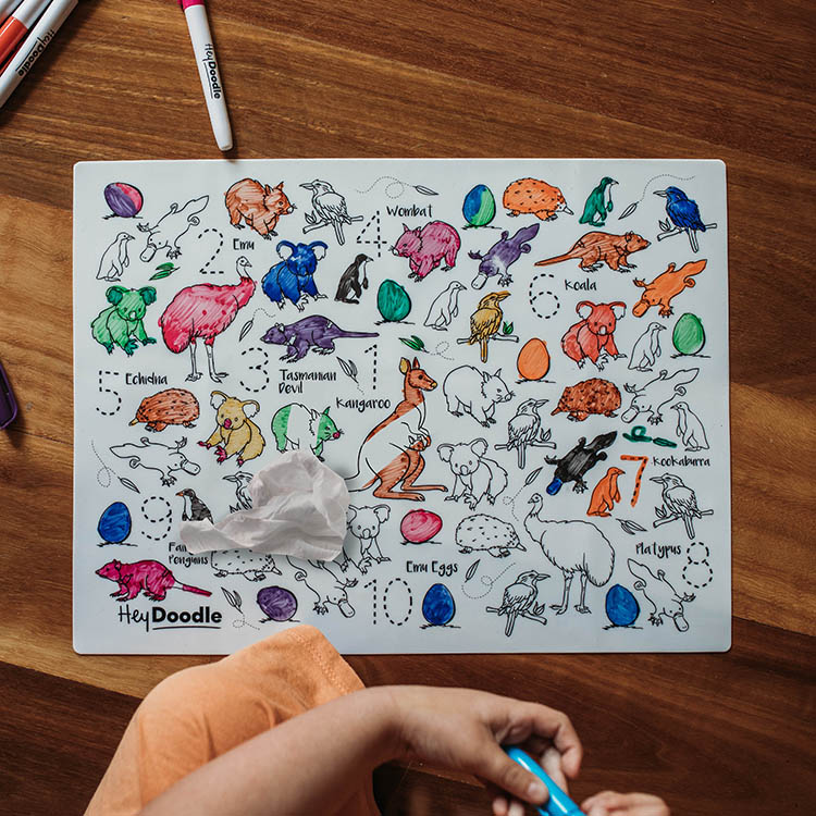 Silicone colouring mat 