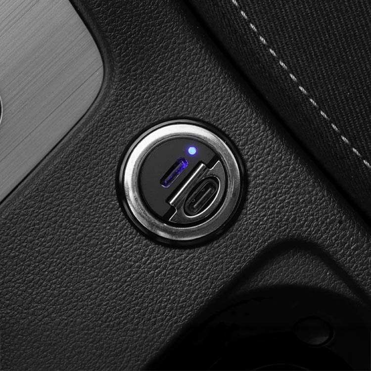 Recessed car charger