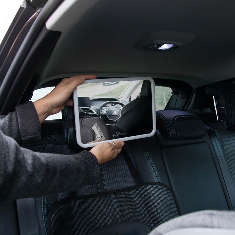 LED mirror for child car seat