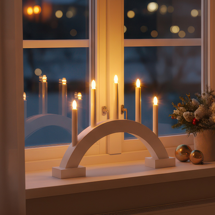 Battery-powered Advent candle holder
