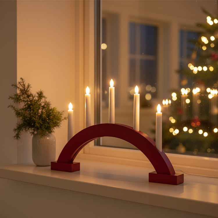 Battery-powered Advent candle holder