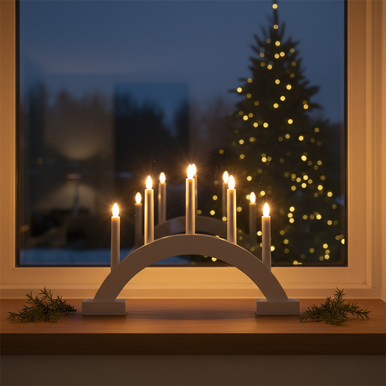 Battery-powered Advent candle holder