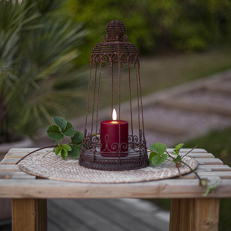 Small block light with twilight sensor, Red