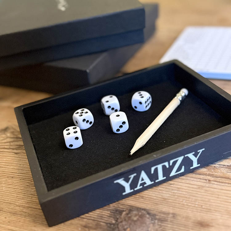 Travel Yahtzee with game box