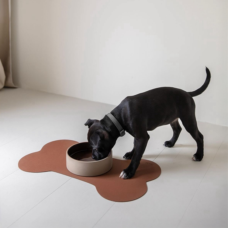 Dog bowl mat