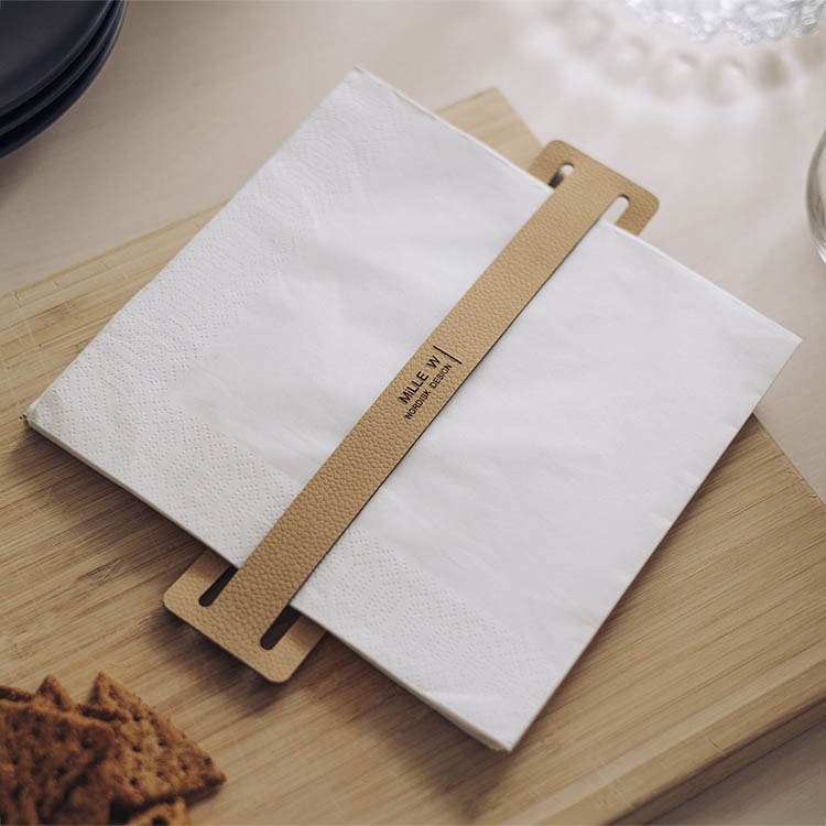 Leather napkin holder