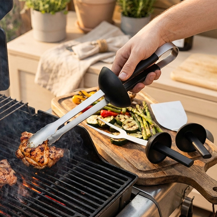 Grill set with heat protection, Born in Sweden