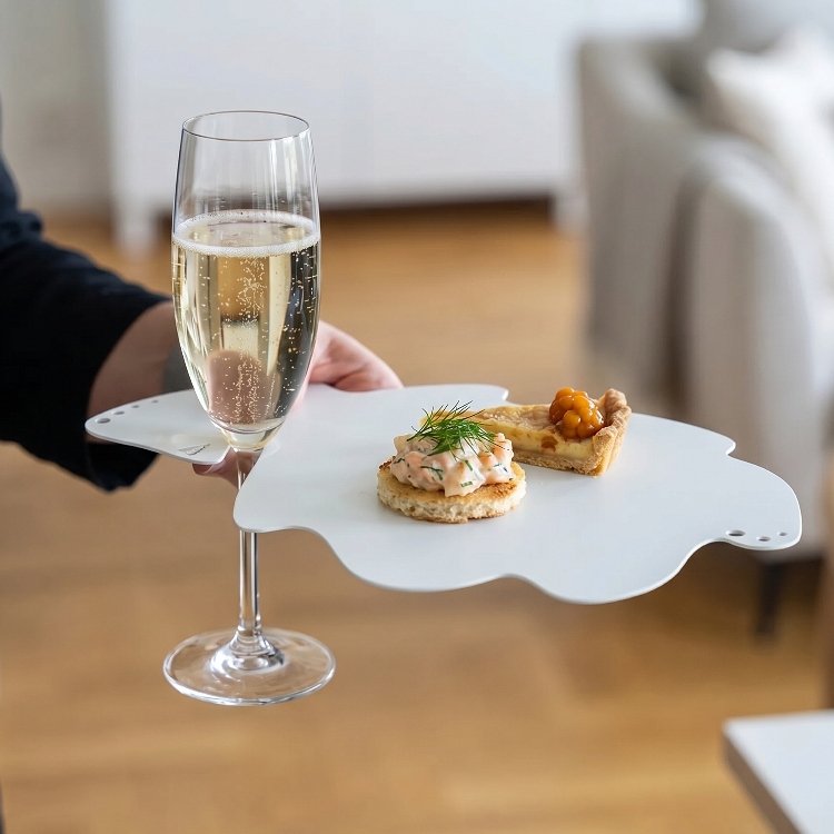 Cocktail Plate with Glass Holder