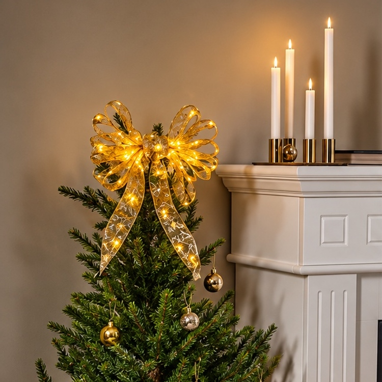 Decorative ribbon with lights