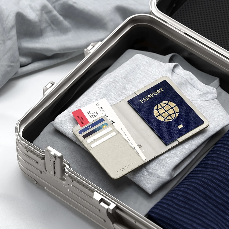 Passport Holder with tracker and RFID Protection