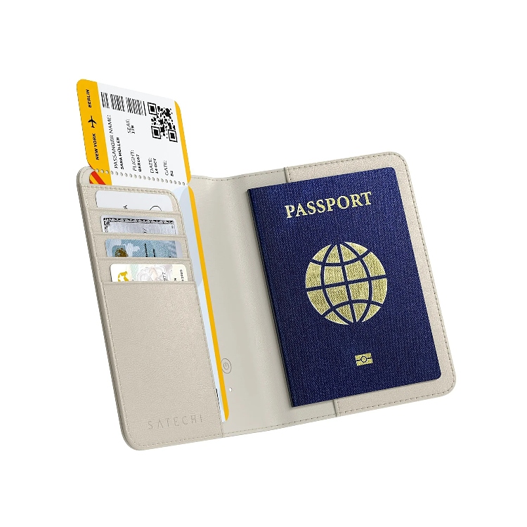 Passport Holder with tracker and RFID Protection