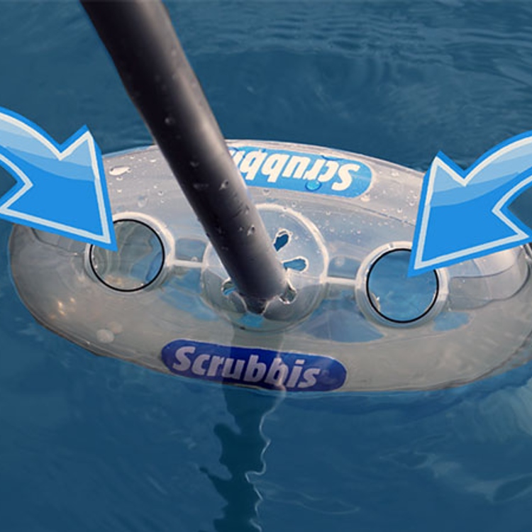Scrub brush with water dispenser, Scrubbis