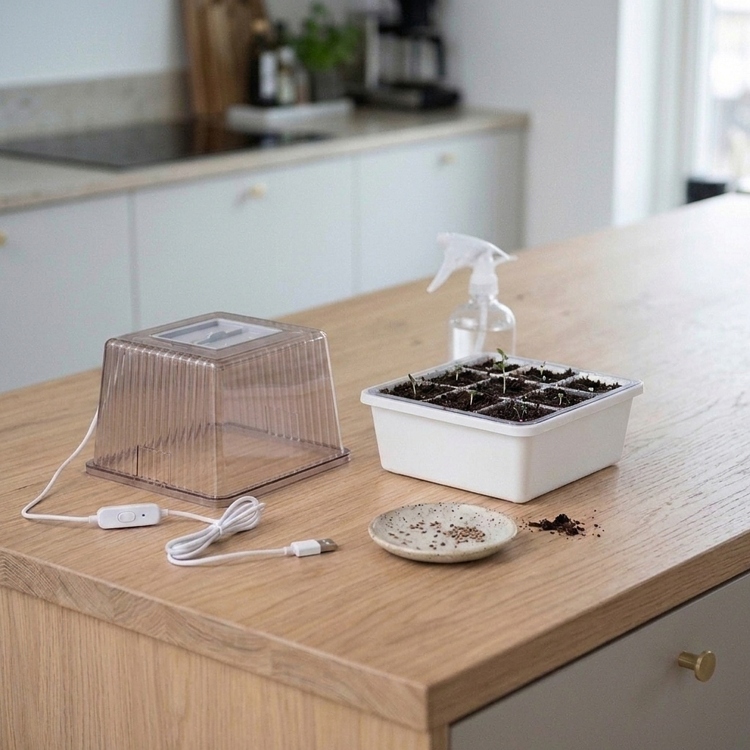 Mini greenhouse with lights